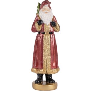Clayre & Eef 6PR5534 Decoratie Kerstman 6x5x15 cm...