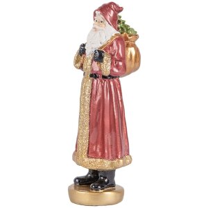 Clayre & Eef 6PR5534 Decoratie Kerstman 6x5x15 cm...