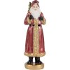 Clayre & Eef 6PR5534 Decoratie Kerstman 6x5x15 cm Rood en Goudkleurig