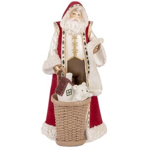 Clayre & Eef 6PR5536 Decoratie Kerstman Beige Rood...