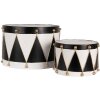 Clayre & Eef 6Y5806 Decoratieve Trommel Set 2-delig Ø 40x25 / Ø 26x17 cm