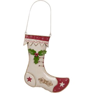 Clayre & Eef 6Y5809 Wanddecoratie Kerstkous 23x2x28 cm