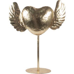 Clayre & Eef 6Y5862 Decoratie Hart 38x11x47 cm Goud