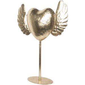 Clayre & Eef 6Y5862 Decoratie Hart 38x11x47 cm Goud