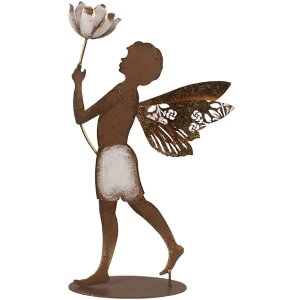 Clayre & Eef 6Y5959 Decoratie Engel 20x8x36 cm Goudkleurig en Bruin