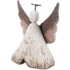 Clayre & Eef Decoratie Engel 8x3x9 cm Wit Bruin 6H2416S
