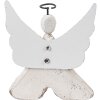 Clayre & Eef Decoratie Engel 8x3x9 cm Wit Bruin 6H2416S