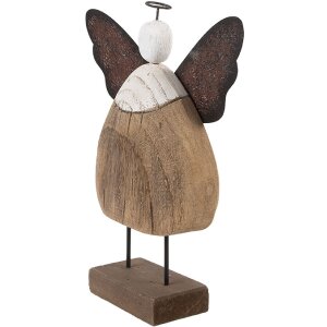 Clayre & Eef 6H2417L Decoratie Engel 20x6x25 cm Bruin