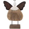 Clayre & Eef 6H2417L Decoratie Engel 20x6x25 cm Bruin