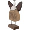 Clayre & Eef 6H2417M Decoratie Engel 13x5x19 cm Bruin Wit