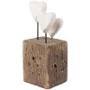Clayre & Eef 6H2418 Decoratie Harten 7x6x15 cm Hout