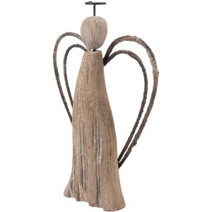 Clayre & Eef 6H2421M Decoratie Engel 12x3x18 cm