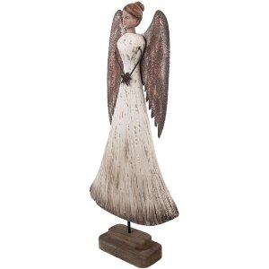 Clayre & Eef 6H2424 Decoratie Engel 19x6x42 cm Wit