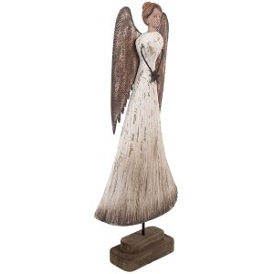 Clayre & Eef 6H2424 Decoratie Engel 19x6x42 cm Wit