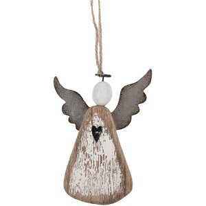 Clayre & Eef 6H2429 Decoratieve Engel Hanger 9x2x13 cm
