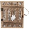 Clayre & Eef 6H2431 Sleutelkasten 24x7x30 cm bruin-wit