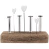 Clayre & Eef 6H2432 Kandelaar met Vazen 30x9x23 cm