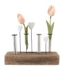 Clayre & Eef 6H2432 Kandelaar met Vazen 30x9x23 cm