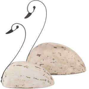 Clayre & Eef 6H2433M Decoratie Zwaan 17x8x19 cm