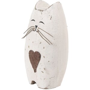 Clayre & Eef 6H2435L Decoratie Kat 8x6x14 cm Hout