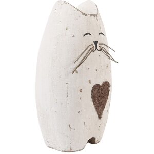Clayre & Eef 6H2435L Decoratie Kat 8x6x14 cm Hout