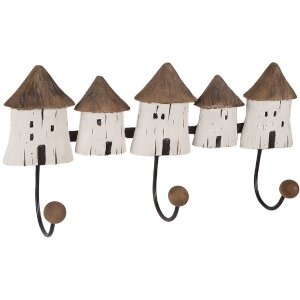 Clayre & Eef 6H2436 Kapstok 38x8x19 cm Hout IJzer...