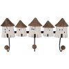 Clayre & Eef 6H2436 Kapstok 38x8x19 cm Hout IJzer Wandkapstok