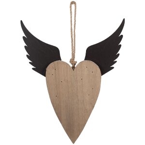 Clayre & Eef 6H2415L Decoratiehanger Hart 25x4x30 cm