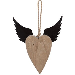 Clayre & Eef Decoratiehanger Hart 18x3x22 cm