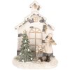 Clayre & Eef 6PR5371 Decoratie Kind met Kerstboom met LED 16x9x21 cm