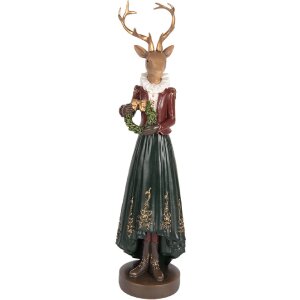 Clayre & Eef 6PR5409 Decoratie Hert 9x8x37 cm...