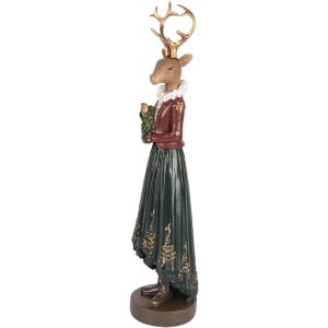 Clayre & Eef 6PR5409 Decoratie Hert 9x8x37 cm...
