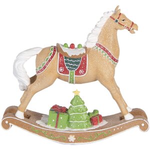 Clayre & Eef 6PR5415 Decoratie Schommelpaard 26x7x24 cm