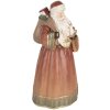 Clayre & Eef 6PR5544 Kerstdecoratie Kerstman 20x18x39 cm Rood en Goud