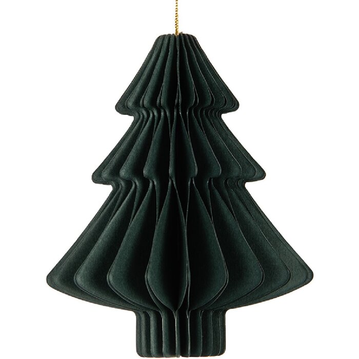 Clayre & Eef Papier Kerstbal Ø 9x10 cm