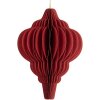 Clayre & Eef 6PA0520 Papier Kerstbal Ø 9x12 cm Rood