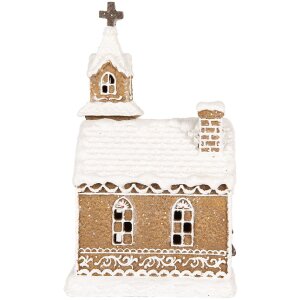 Clayre & Eef 6PR5375 Decoratie Huis met LED 14x12x23 cm