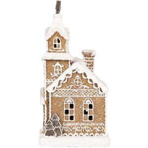 Clayre & Eef 6PR5375 Decoratie Huis met LED 14x12x23 cm