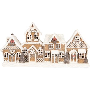 Clayre & Eef 6PR5377 Huisdecoratie 25x6x13 cm Bruin/Wit