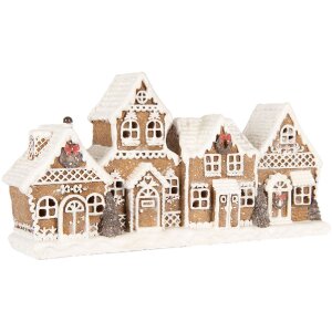 Clayre & Eef 6PR5377 Huisdecoratie 25x6x13 cm Bruin/Wit