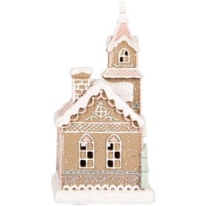 Clayre & Eef 6PR5378 Decoratie Huis met LED 14x12x23 cm