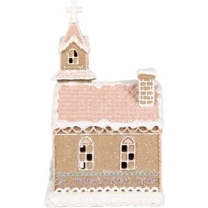 Clayre & Eef 6PR5378 Decoratie Huis met LED 14x12x23 cm