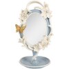 Clayre & Eef 62S341 Tafelpootspiegel 16x14x27 cm Blauw Wit