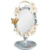 Clayre & Eef 62S341 Tafelpootspiegel 16x14x27 cm Blauw Wit