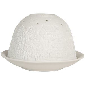 Clayre & Eef 6CE2208 Kandelaar Wit Ø 12x8 cm