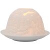 Clayre & Eef 6CE2208 Kandelaar Wit Ø 12x8 cm