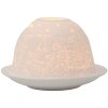 Clayre & Eef 6CE2208 Kandelaar Wit Ø 12x8 cm