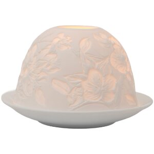 Clayre & Eef 6CE2209 Kandelaar Wit Ø 12x8 cm