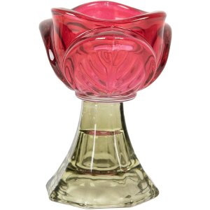 Clayre & Eef 6GL5342P Kandelaar Ø 7x10 cm Roze-Groen