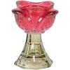 Clayre & Eef 6GL5342P Kandelaar Ø 7x10 cm Roze-Groen